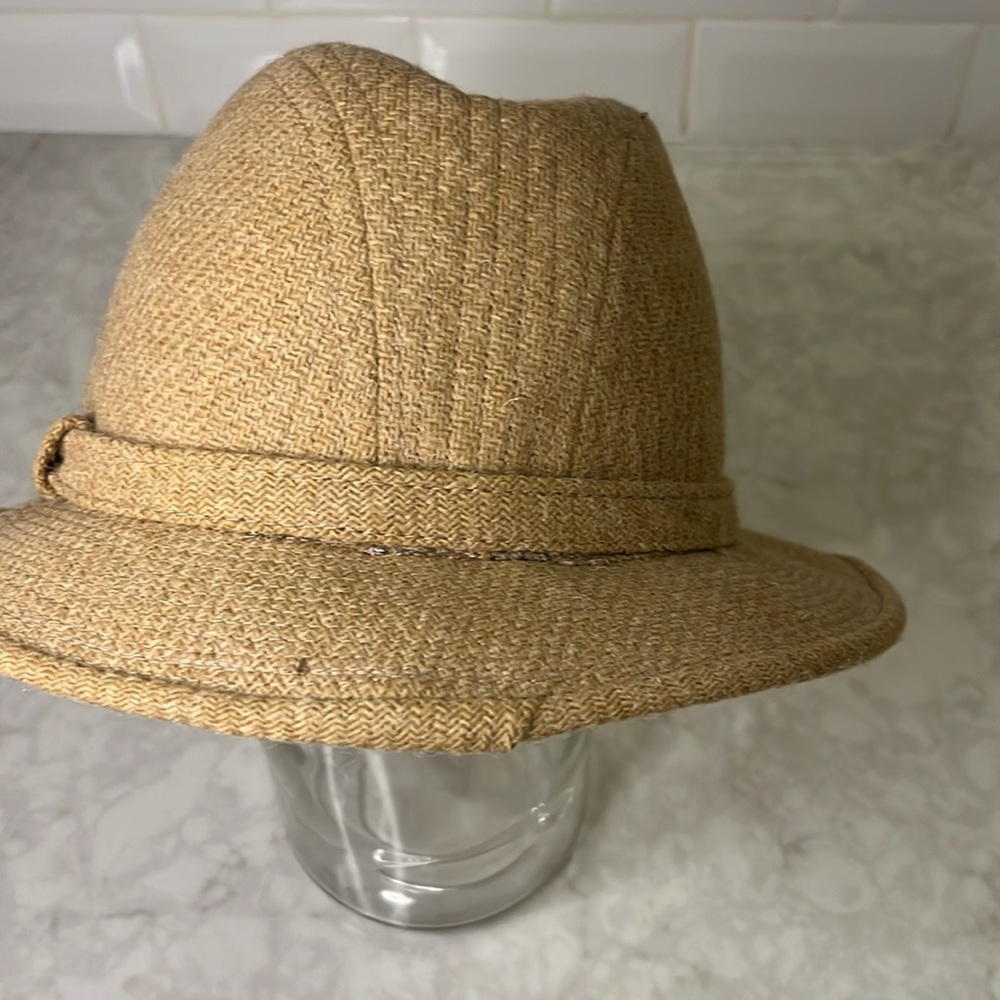 Adam New York fedora wool camel tan. Size XL 7 1/2 - 7 5/8. Unisex - Picture 2 of 7